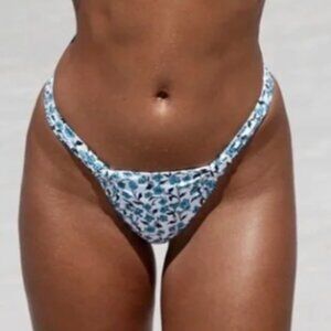 Monday Swimwear Paper Floral Bikini Bottom, S/M, Tulum Cut, Like new